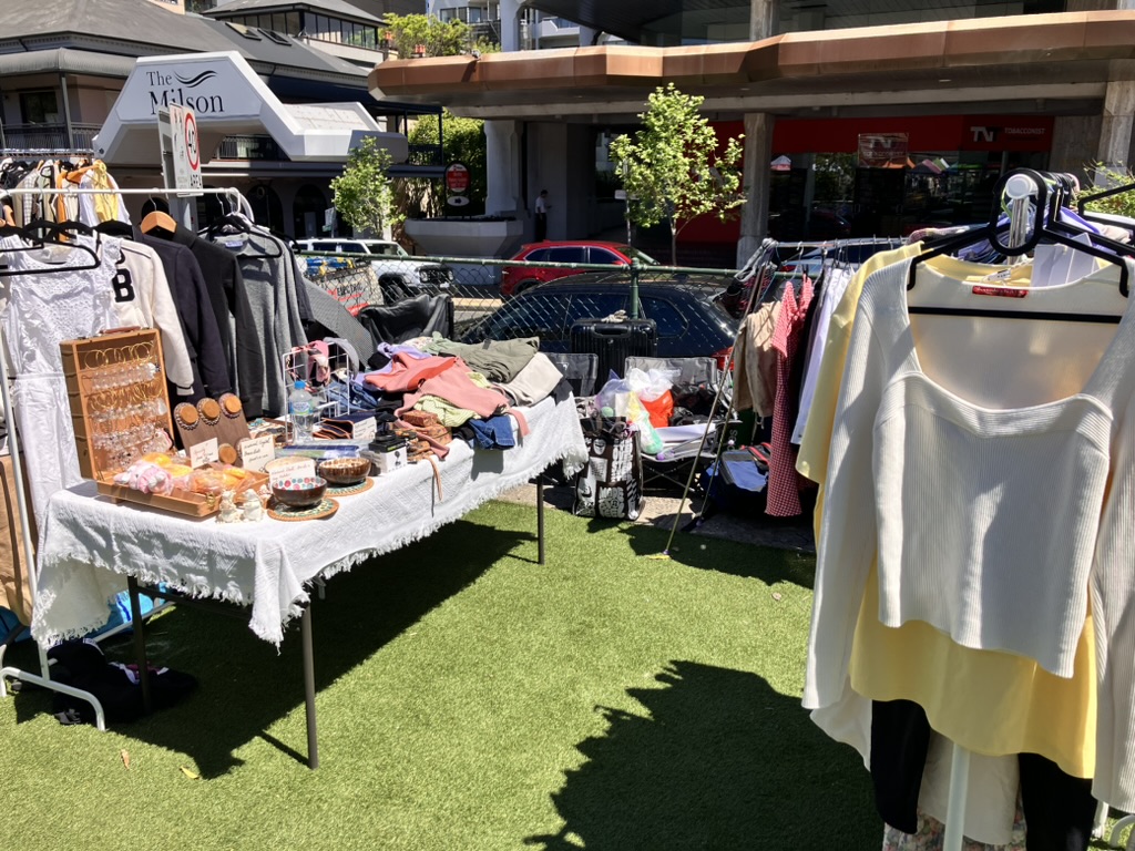 Our Lucky Link stall in the sunshine at Kirribilli Market on 4 October 2026